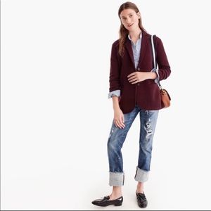 NWOT J. Crew Marino Wool Sweater Blazer Jacket